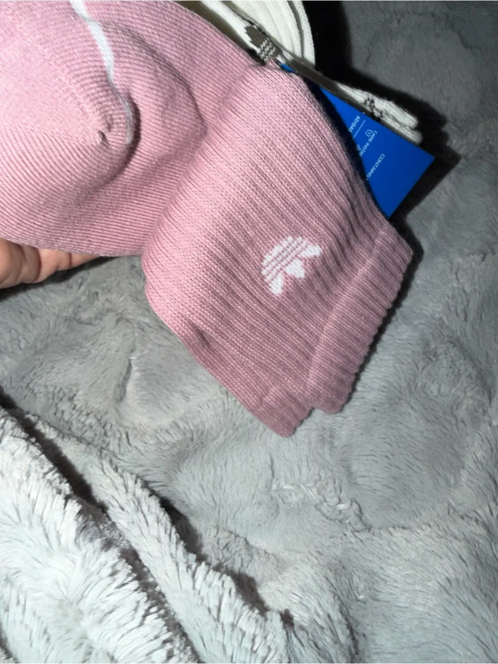 Adidas women 3-Pack Crew Socks - Brown/White/Pink 10-13 NWT